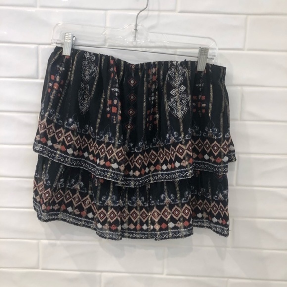 NWOT JOIE Lyane Black Silk Printed Pull On Top / Skirt L -Versatile! - Picture 7 of 8